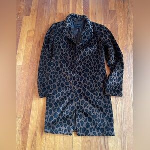 Express Faux leopard -light weight midlength coat size 5-6